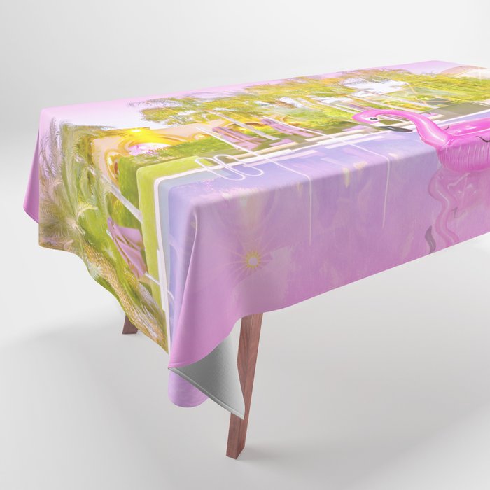 Pink Flamingo Tablecloth Gallery Image 1