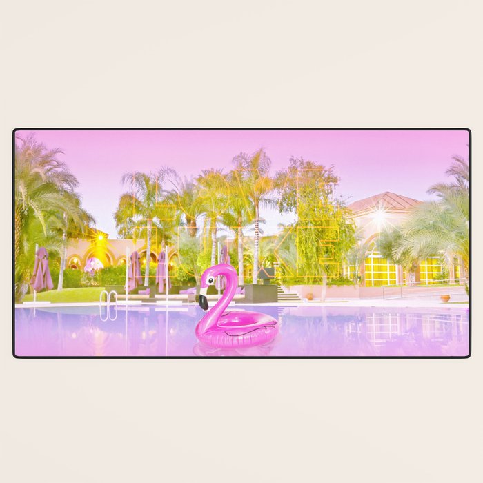 Pink Flamingo Desk Mat Gallery Image 3
