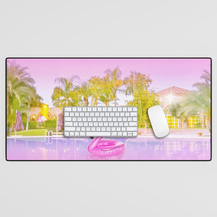 Pink Flamingo Desk Mat Gallery Image 1