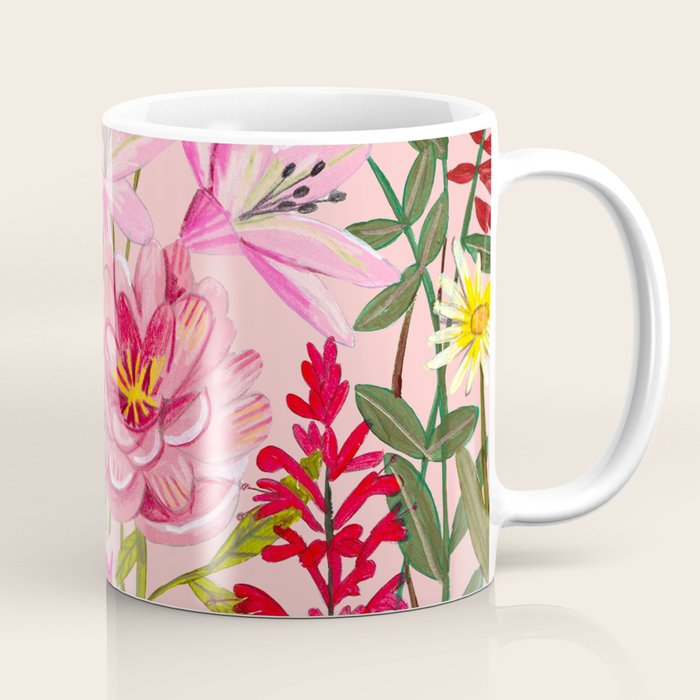 Boho wild flowers bouquet Coffee Mug Gallery Image 1