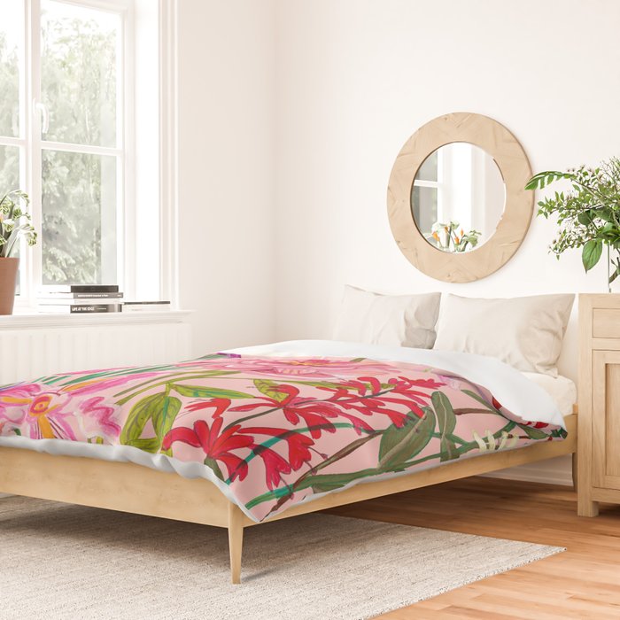 Boho wild flowers bouquet Duvet Cover Gallery Image 2