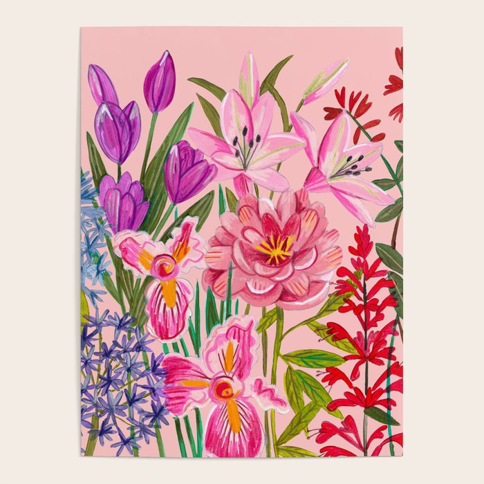 Boho wild flowers bouquet Poster Gallery Image 4