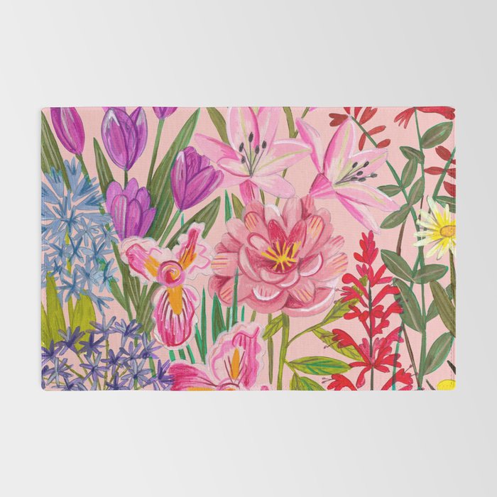 Boho wild flowers bouquet Rug Gallery Image 2