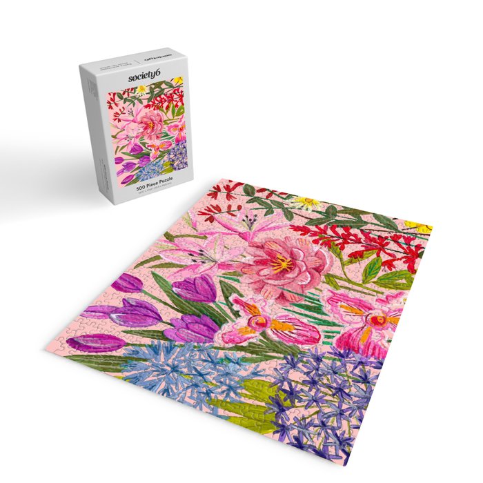 Boho wild flowers bouquet Jigsaw Puzzle Gallery Image 2