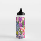 Boho wild flowers bouquet Water Bottle Gallery Image 3