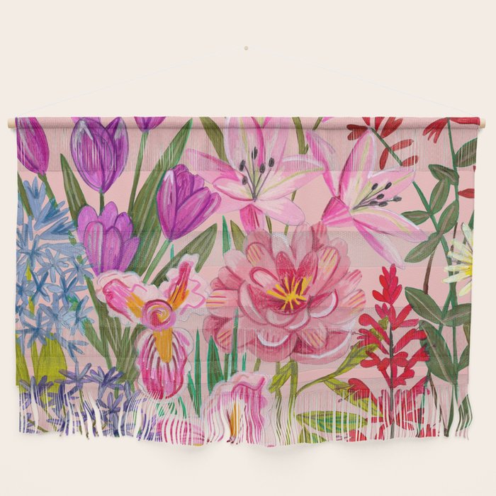 Boho wild flowers bouquet Wall Hanging Gallery Image 1