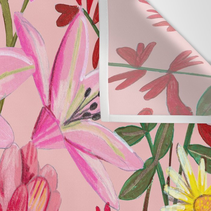Boho wild flowers bouquet Wall Tapestry Gallery Image 3