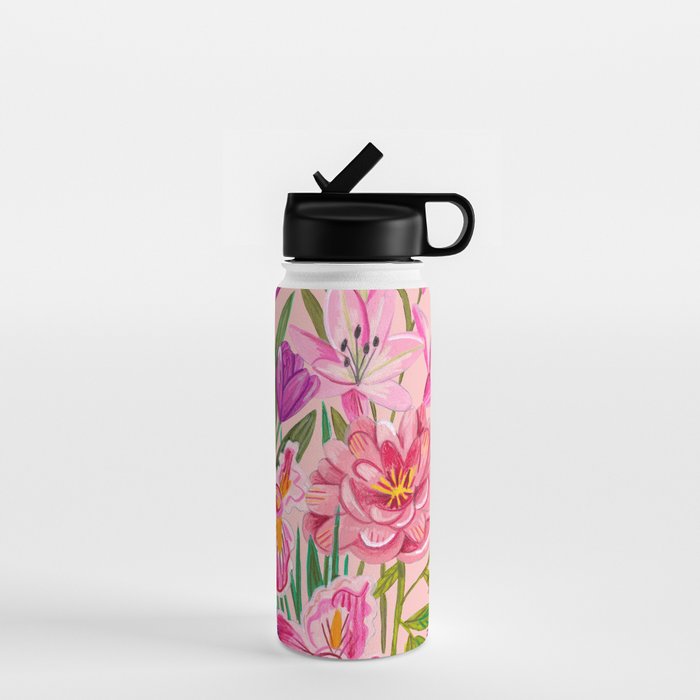 Boho wild flowers bouquet Water Bottle Gallery Image 1