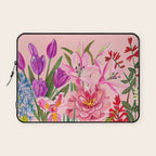 Boho wild flowers bouquet Laptop Sleeve Gallery Image 1