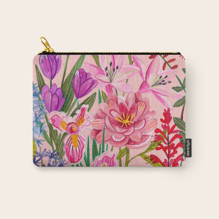 Boho wild flowers bouquet Carry All Pouch Gallery Image 1