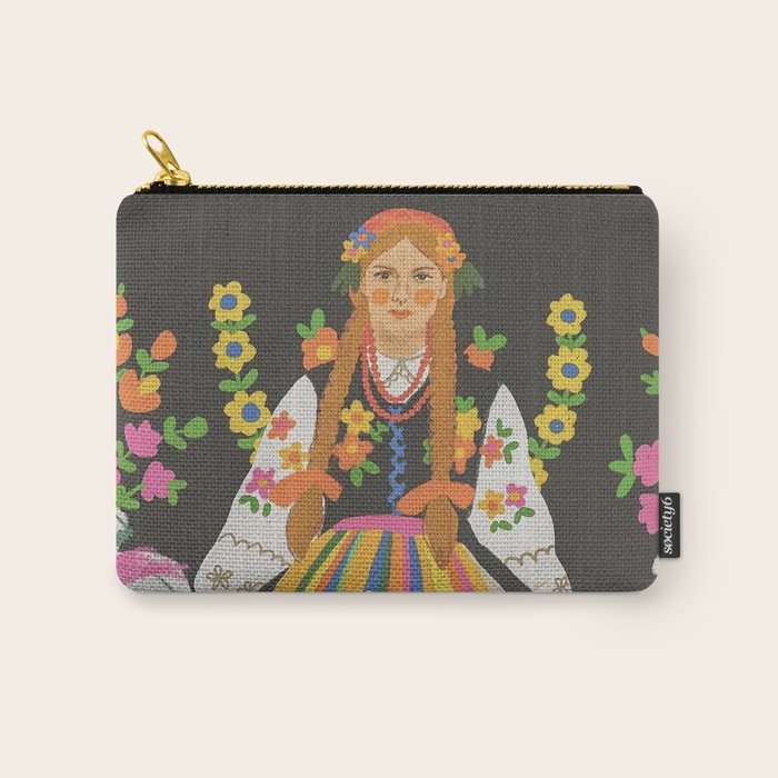 Polish folk girl Carry All Pouch Gallery Image 1