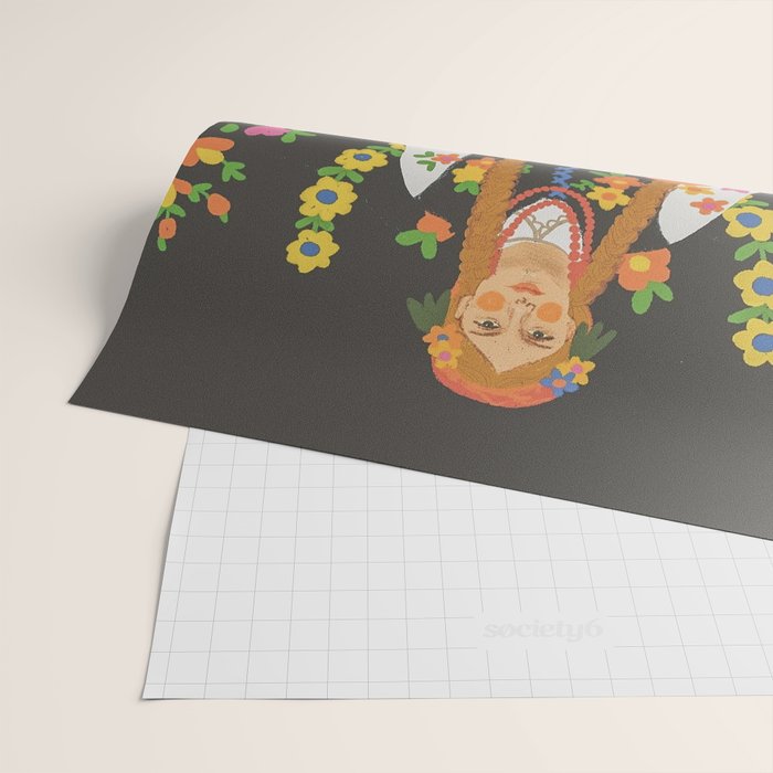 Polish folk girl Wrapping Paper Gallery Image 2