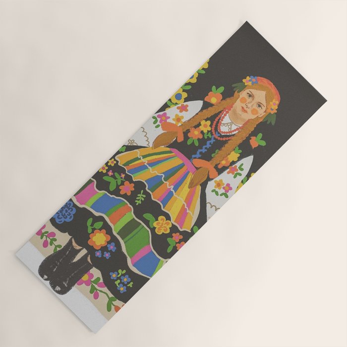 Polish folk girl Yoga Mat Gallery Image 1