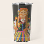 Polish folk girl Travel Mug Gallery Image 1