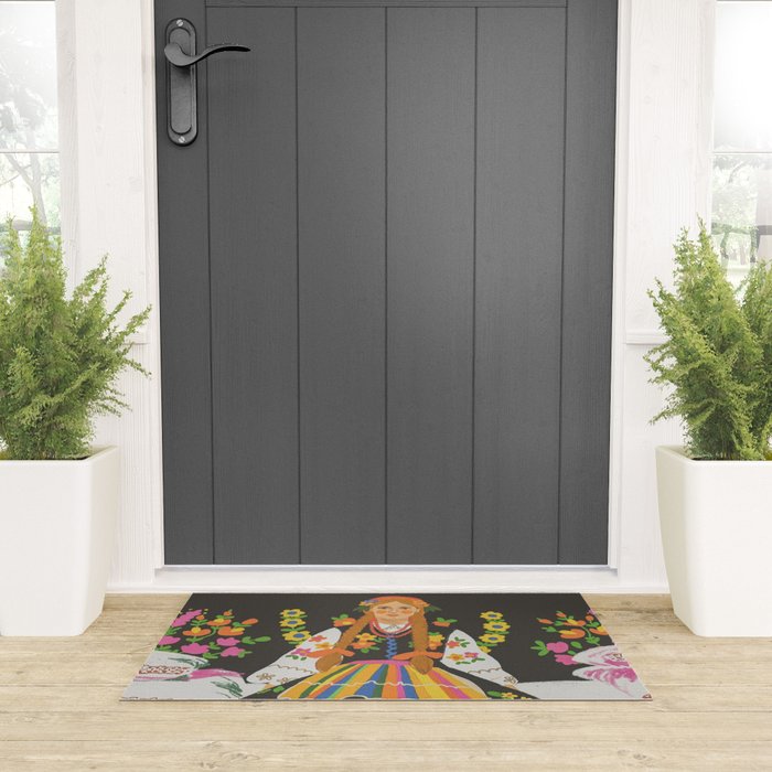 Polish folk girl Welcome Mat Gallery Image 3