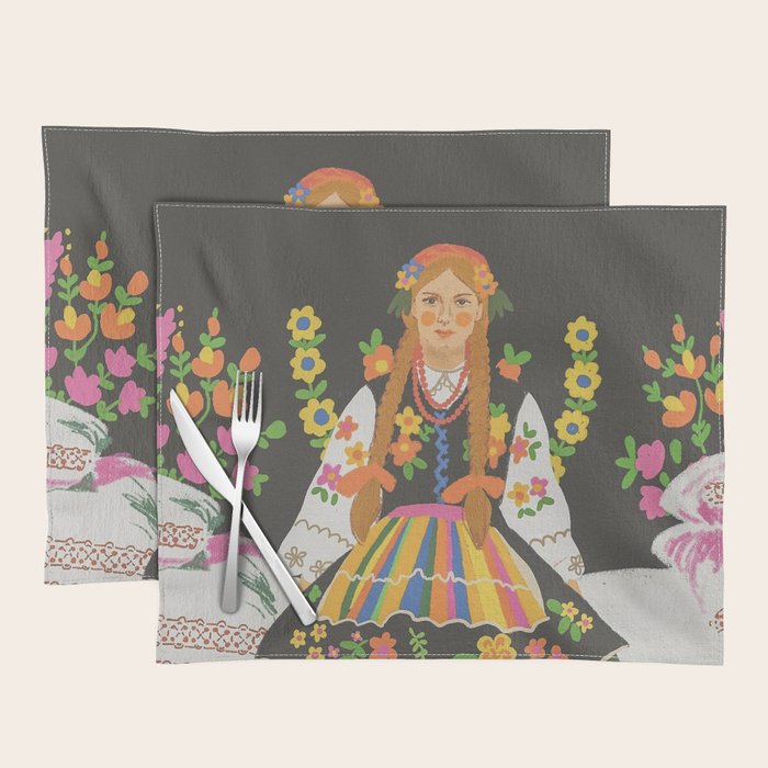 Polish folk girl Placemat Gallery Image 1