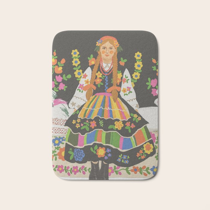 Polish folk girl Bath Mat Gallery Image 1