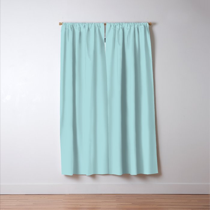 Robin's Egg Aqua Blue Window Curtain Gallery Image 3