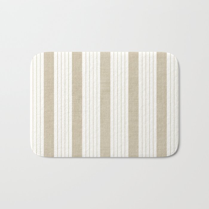 Ticking Stripe in Tan Bath Mat Gallery Image 1