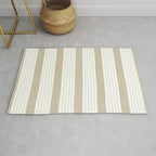 Ticking Stripe in Tan Rug Gallery Image 1
