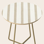 Ticking Stripe in Tan Side Table Gallery Image 2