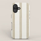 Ticking Stripe in Tan iPhone Case Gallery Image 1