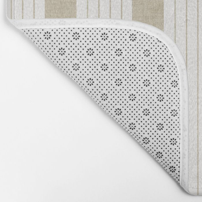 Ticking Stripe in Tan Bath Mat Gallery Image 2