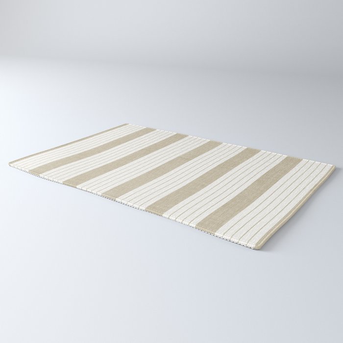 Ticking Stripe in Tan Rug Gallery Image 3
