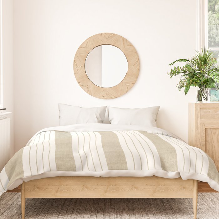 Ticking Stripe in Tan Duvet Cover Gallery Image 3