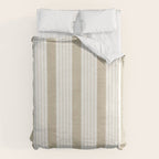 Ticking Stripe in Tan Duvet Cover Gallery Image 6