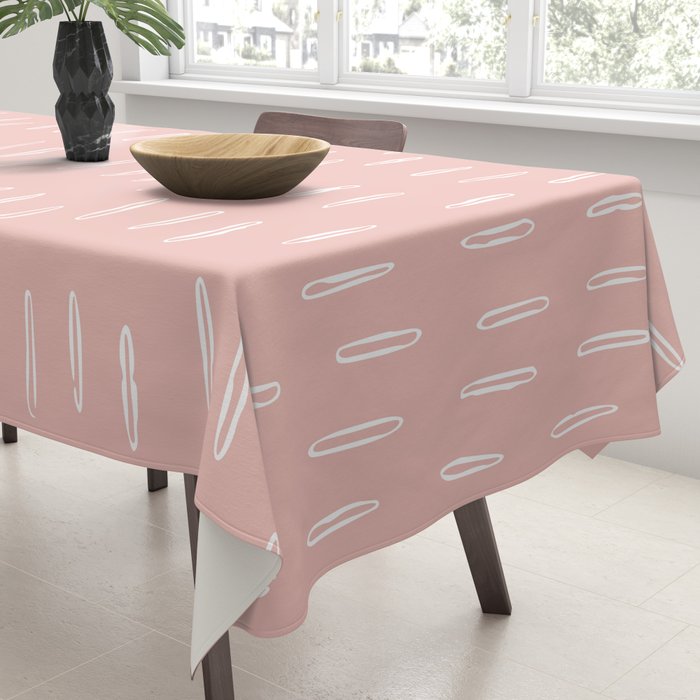 Boho Raindrops Pink Tablecloth Gallery Image 3
