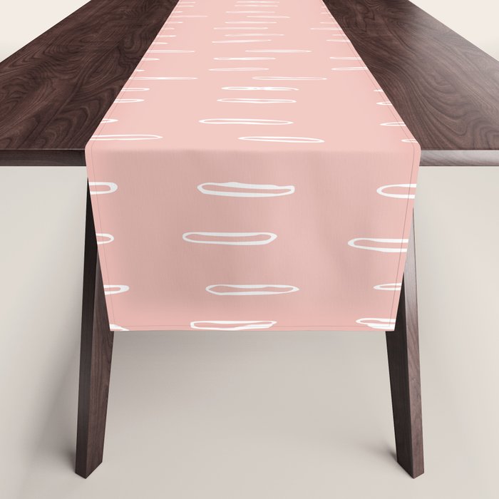 Boho Raindrops Pink Table Runner Gallery Image 1