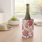 Elegant Red Coral Pattern Wine Chiller Gallery Image 4