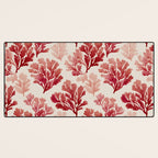 Elegant Red Coral Pattern Desk Mat Gallery Image 3