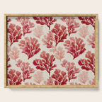 Elegant Red Coral Pattern Serving Tray Gallery Image 1