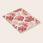 Elegant Red Coral Pattern Notebook Gallery Image 2