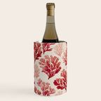 Elegant Red Coral Pattern Wine Chiller Gallery Image 3