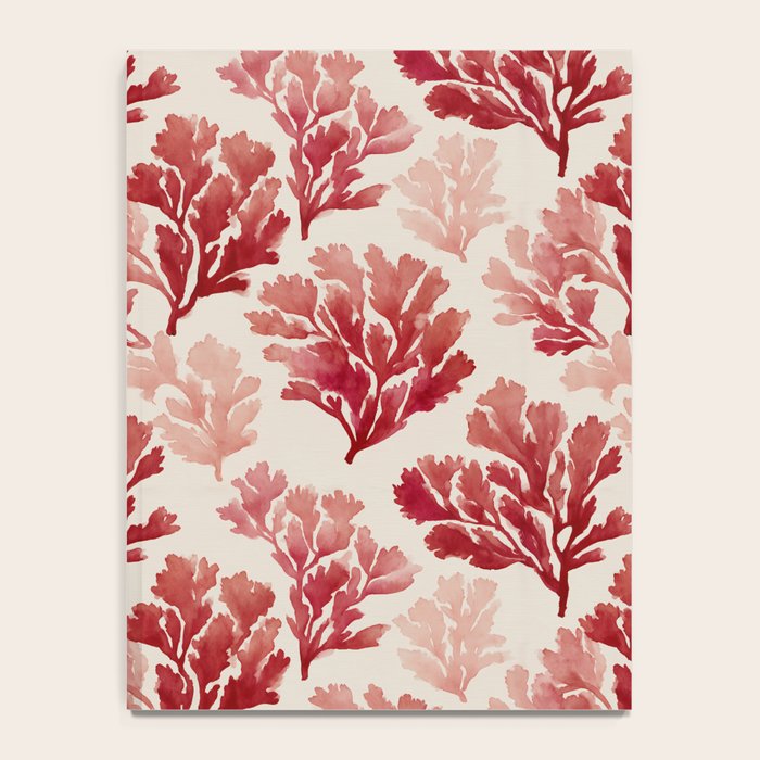 Elegant Red Coral Pattern Notebook Gallery Image 4