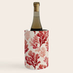 Elegant Red Coral Pattern Wine Chiller Gallery Image 1