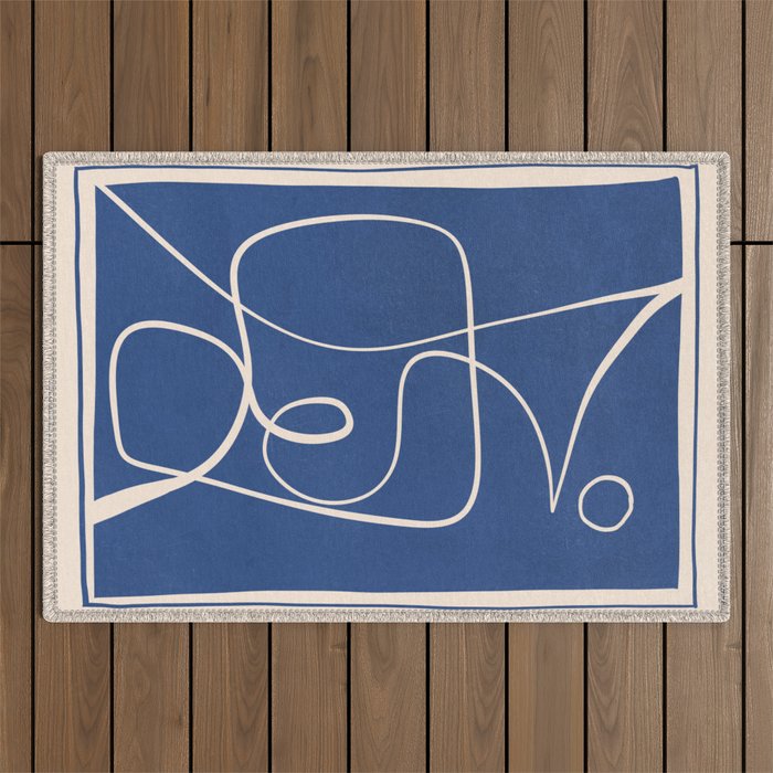 Abstract line art 44 Outdoor Rug Gallery Image 1