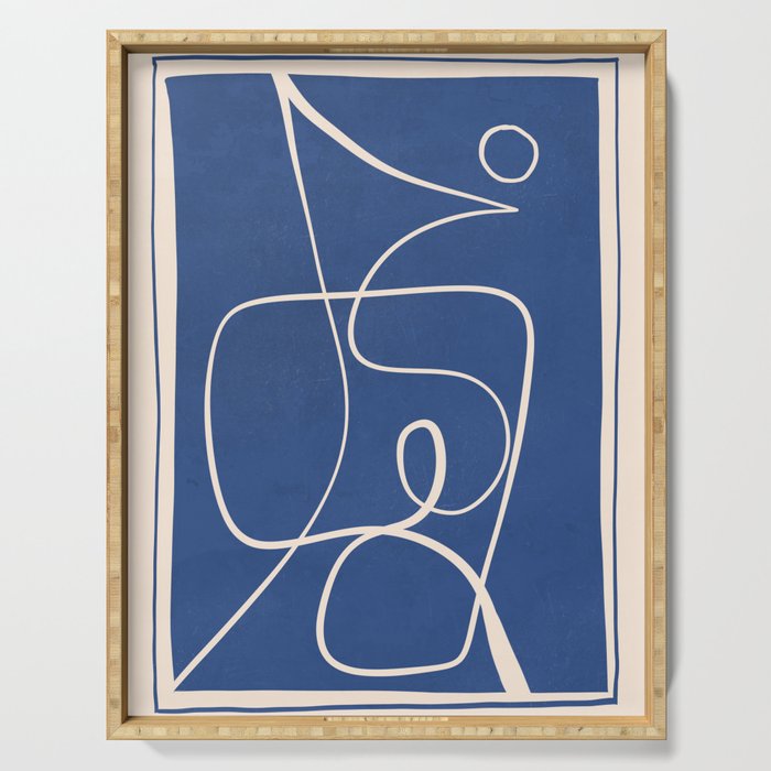 Abstract line art 44 Serving Tray Gallery Image 1
