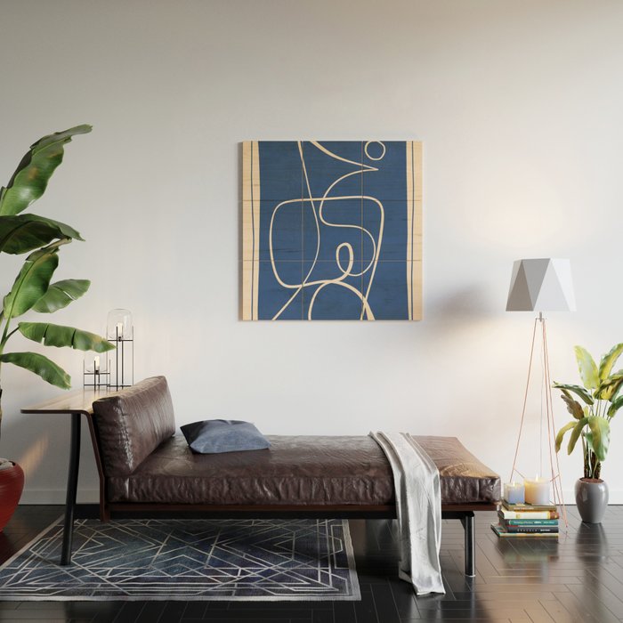 Abstract line art 44 Wood Wall Art Gallery Image 2