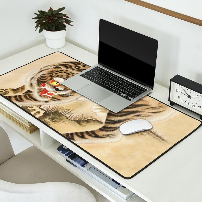 Vintage Minhwa Tiger Under Pine Tree Desk Mat Gallery Image 2