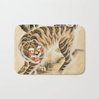 Vintage Minhwa Tiger Under Pine Tree Bath Mat Gallery Image 1