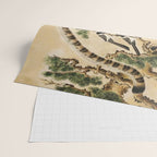 Vintage Minhwa Tiger Under Pine Tree Wrapping Paper Gallery Image 2