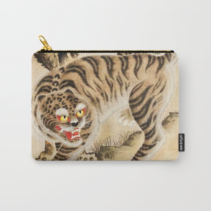 Vintage Minhwa Tiger Under Pine Tree Carry All Pouch Gallery Image 1