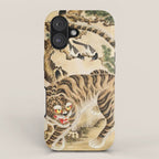 Vintage Minhwa Tiger Under Pine Tree iPhone Case Gallery Image 1