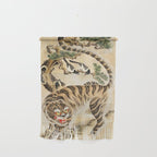 Vintage Minhwa Tiger Under Pine Tree Wall Hanging Gallery Image 1
