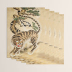 Vintage Minhwa Tiger Under Pine Tree Wrapping Paper Gallery Image 3