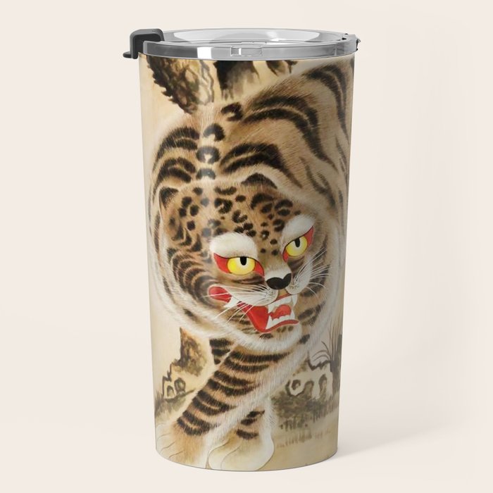 Vintage Minhwa Tiger Under Pine Tree Travel Mug Gallery Image 3